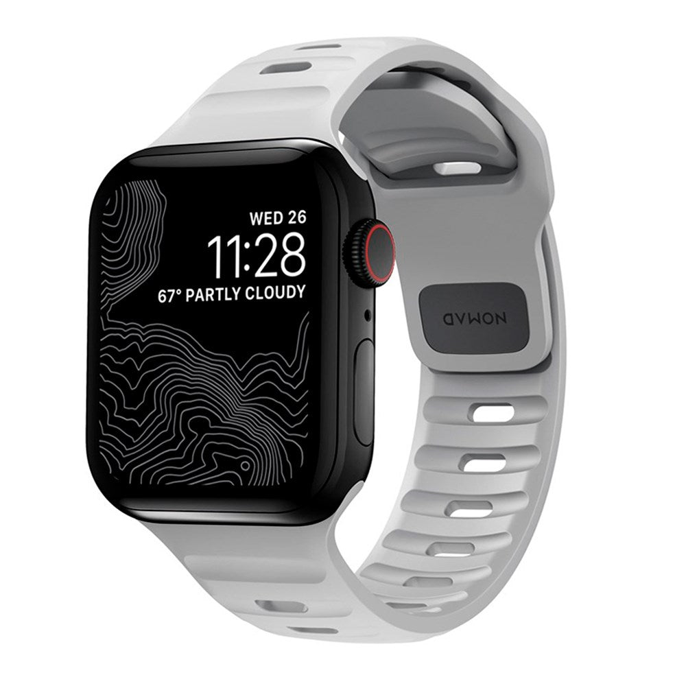 Nomad Apple Watch (42/44/SE/45/46/49mm) Sport Band Rem - Lunar Gray