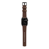 Nomad Apple Watch (42/44/SE/45/46/49mm) Modern Horween Band Rem - Rustic Brown / Black Hardware