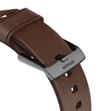 Nomad Apple Watch (38/40/SE/41/42mm) Modern Horween Band Rem - Rustic Brown / Black Hardware