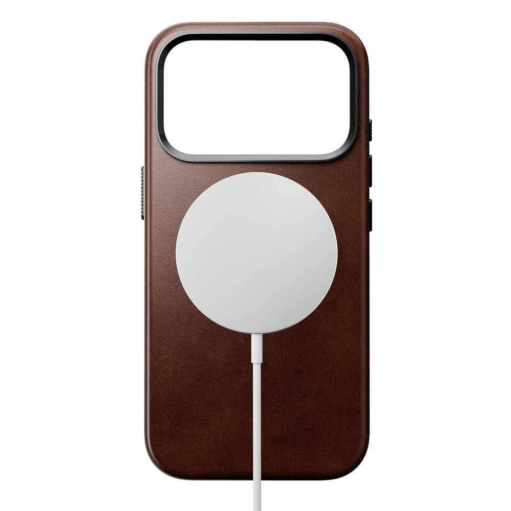 Nomad iPhone 17 Pro Traditional Horween Leather Case - MagSafe Kompatibel - Rustic Brown