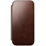 Nomad iPhone 17 Pro Max Modern Horween Leather Folio Case - MagSafe Kompatibel - Rustic Brown