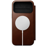 Nomad iPhone 17 Pro Max Modern Leather Folio Case - MagSafe Kompatibel - Brown