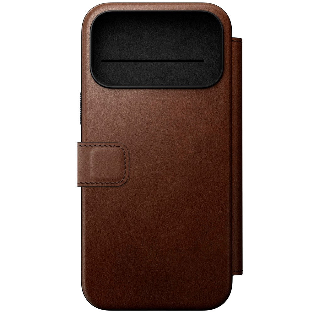 Nomad iPhone 17 Pro Max Modern Leather Folio Case - MagSafe Kompatibel - Brown