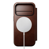 Nomad iPhone 17 Pro Modern Horween Leather Folio Case - MagSafe Kompatibel - Rustic Brown