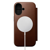 Nomad iPhone 17 Modern Leather Folio Case - MagSafe Kompatibel - Brown