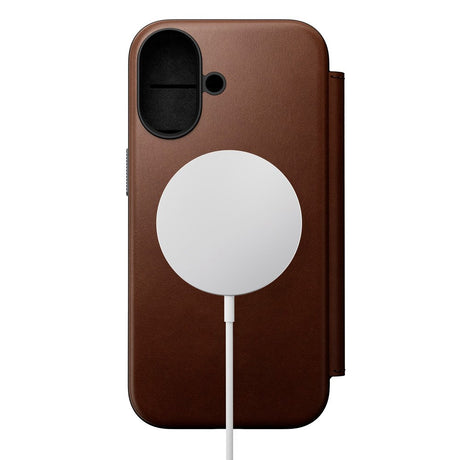 Nomad iPhone 17 Modern Leather Folio Case - MagSafe Kompatibel - Brown