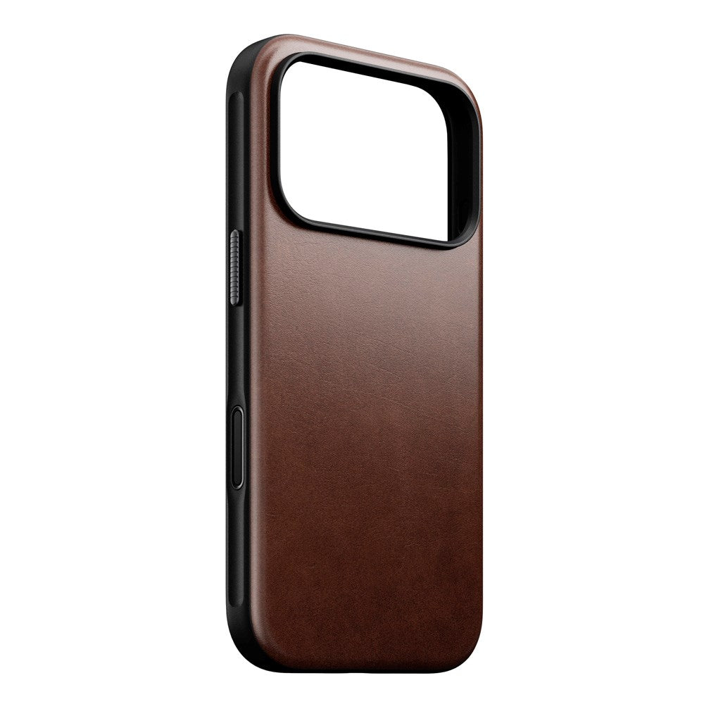 Nomad iPhone 17 Pro Modern Horween Leather Case - MagSafe Kompatibel - Rustic Brown