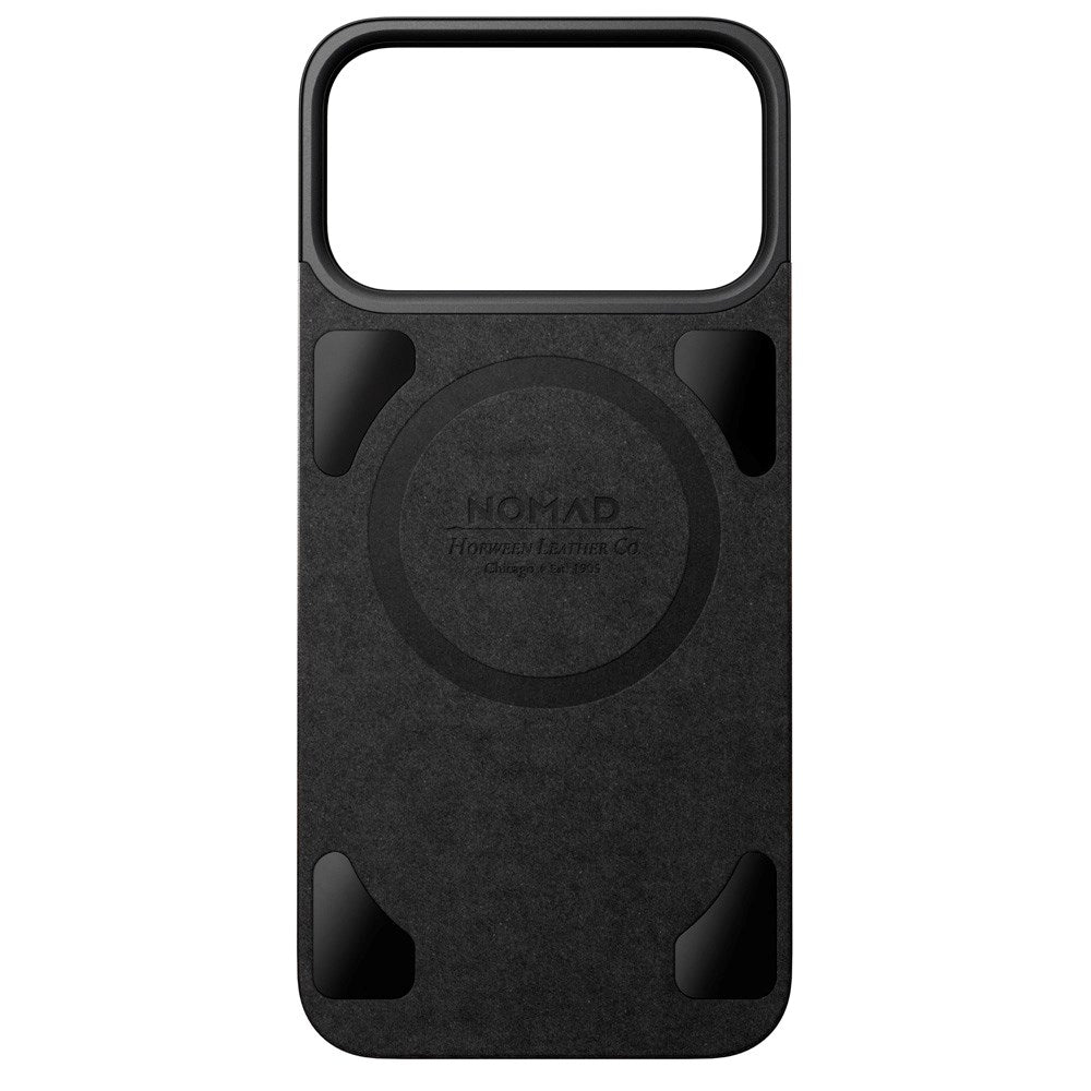 Nomad iPhone 17 Pro Max Magnetic Horween Leather Back Case - MagSafe Kompatibel - Black