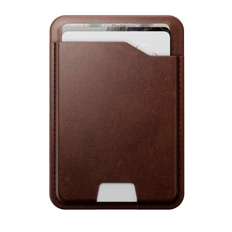 Nomad Horween Leather Mag Wallet m. Apple Find My - MagSafe Kompatibel - Rustic Brown