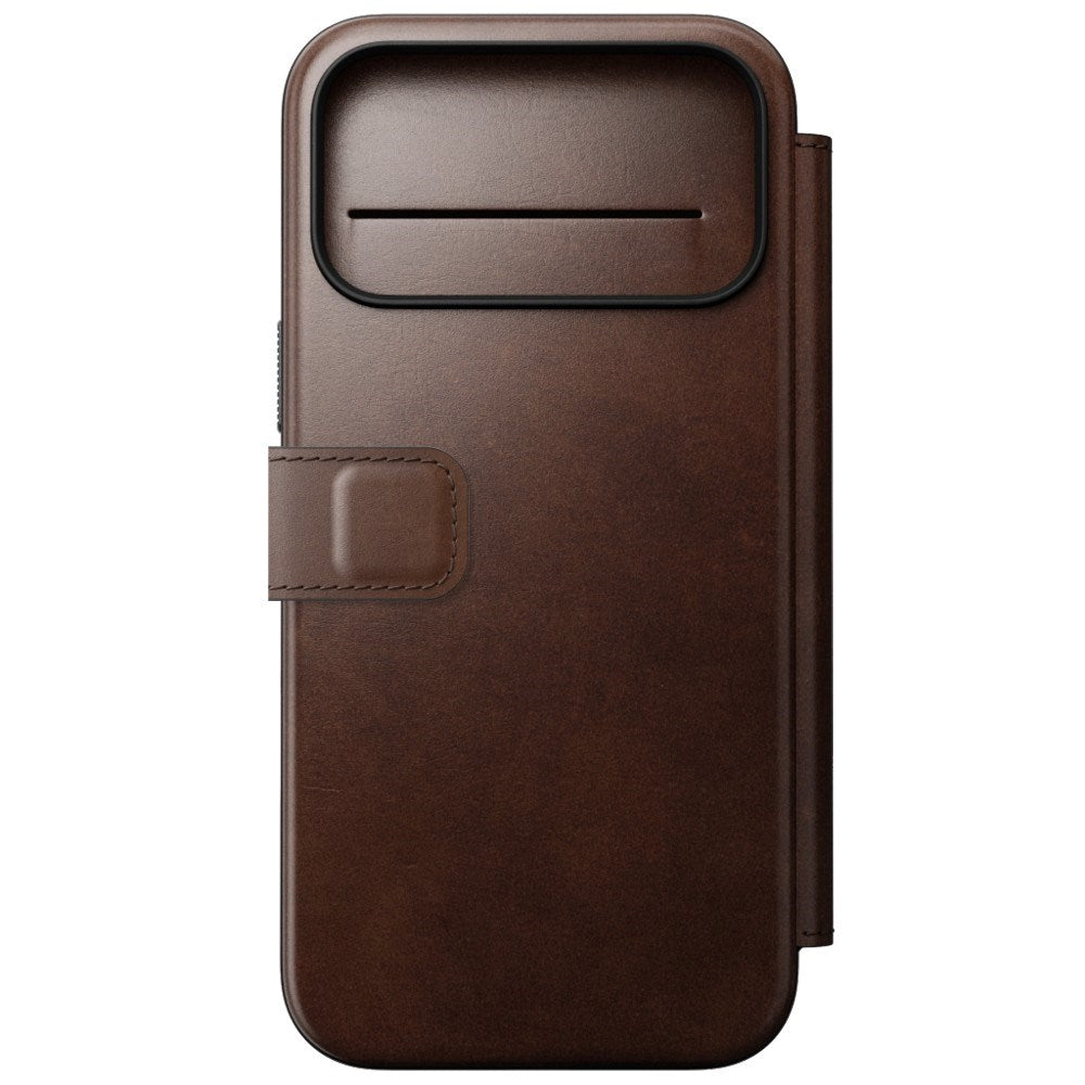 iPhone 18 Pro Nomad Modern Horween Leather Folio Case - MagSafe Kompatibel - Rustic Brown