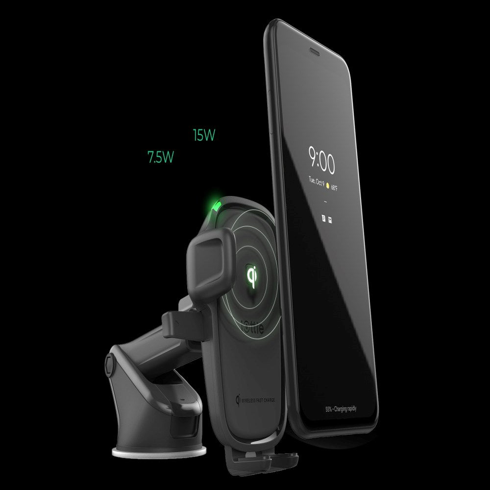 iOttie Easy-One-Touch Qi Mobilhållare m. Trådlös Laddning – Instrumentbräda / Vindruta – Svart