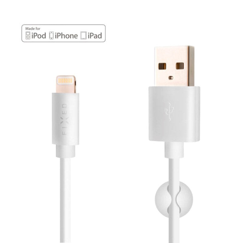 Fixed USB-A till Lightning Kabel 2m - Vit
