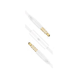 Fast AUX-Ljudkabel med Mikrofon - 2 x 3,5 mm Minijack - 1 m - Vit