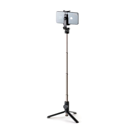 Fixed Snap 2-i-1 Stativ / Selfiepinne för Smartphone & Actionkamera med Bluetooth-Knapp - Svart