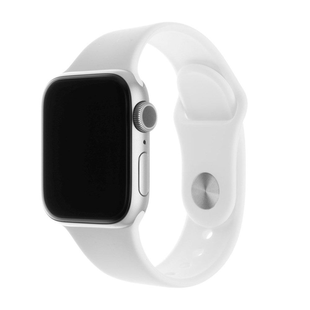 Fixed Apple Watch (42/44/SE/45/46/49mm) Silikonremset - Vit