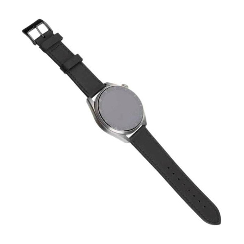 Fixed Universal Smartwatch Äkta Läder Rem (22mm) - Svart