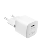 Fixed Mini Väggladdare m. 1x USB-C / 1x USB-C Kabel 20W - 1m - Vit