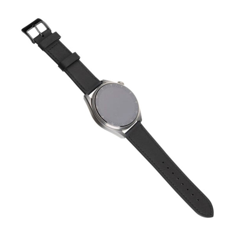 Fixed Universal Smartwatch Äkta Läder Rem (20mm) - Svart