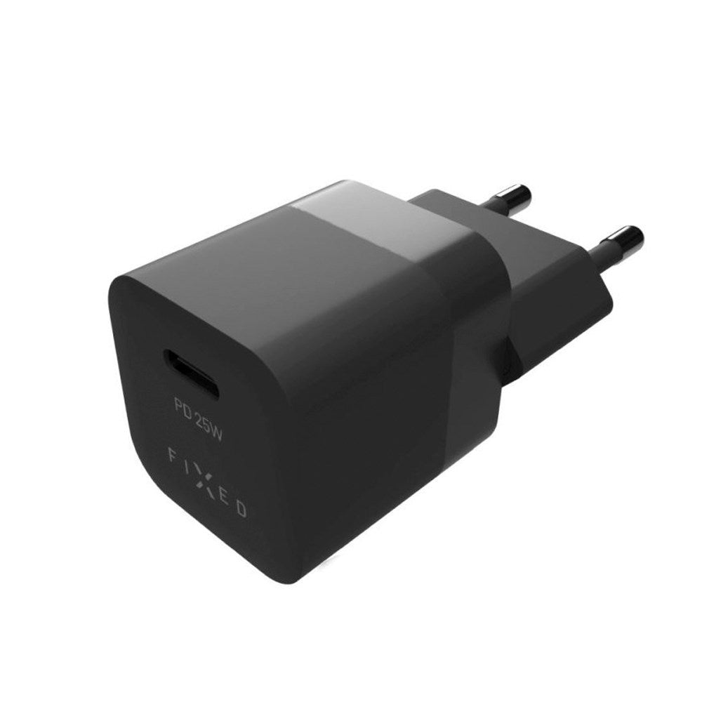 Fixed 25W PD USB-C Snabbladdare för Vägg - Svart