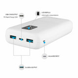 Fixed Zen 20 2 x USB-A 1 x USB-C PD 20W Power Bank 20,000 mAh - Vit