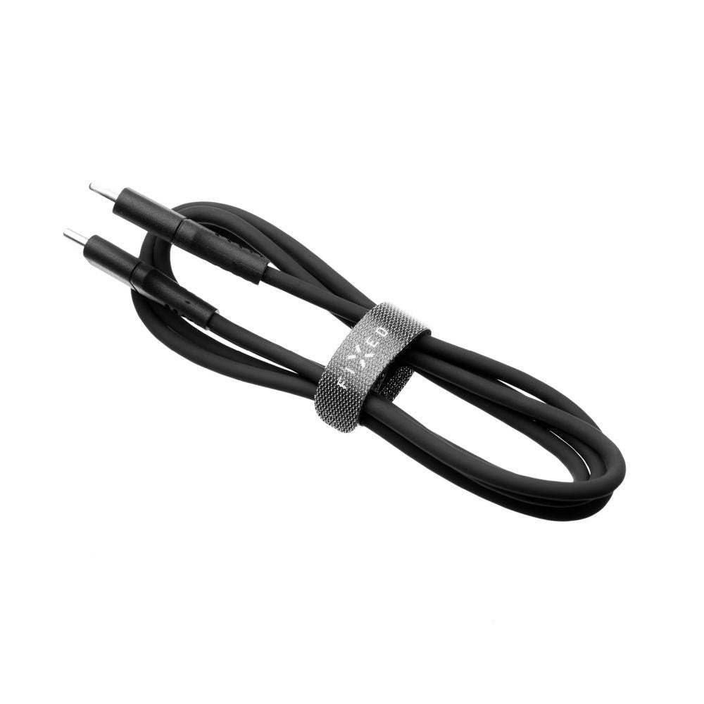 Fixed Liquid USB-C till USB-C Kabel 60W - 0.5m - Svart