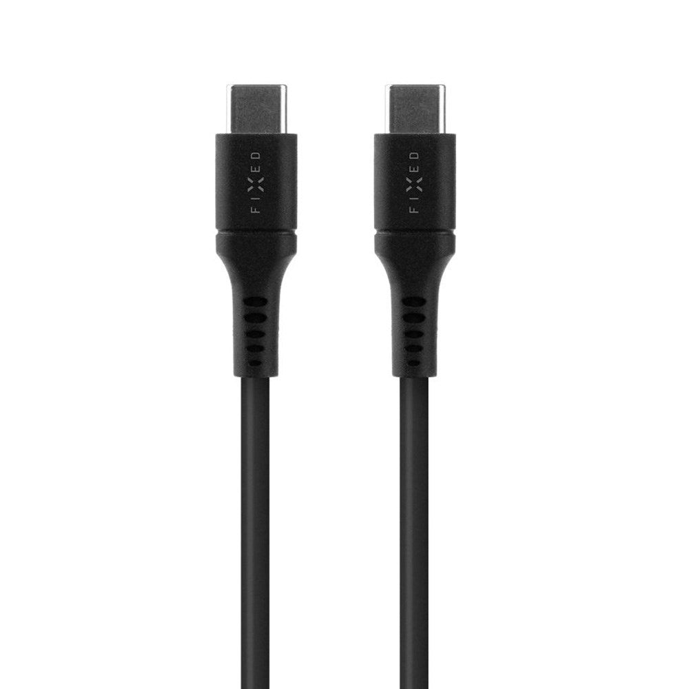 Fixed Liquid USB-C till USB-C Kabel 60W - 1.2m - Svart