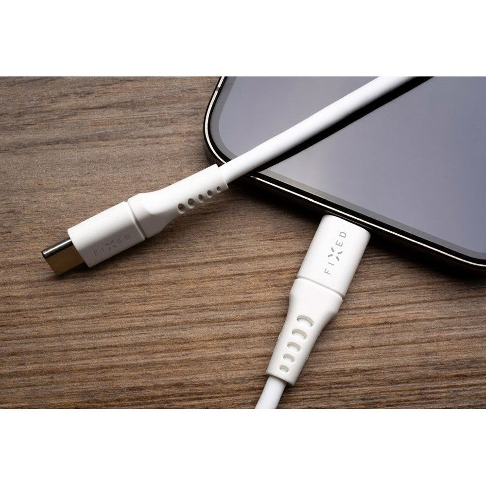 Fixed Liquid USB-C till Lightning Kabel 60W - 0.5m - Vit