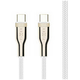 Fixed Metal USB-C till USB-C PD Kabel 100W - 50cm - Vit