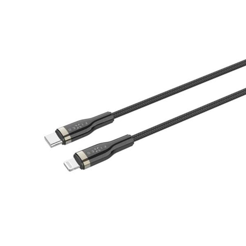 Fixed Metal USB-C till Lightning MFi PD Kabel 60W - 50cm - Svart