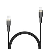 Fixed Metal USB-C till Lightning MFi PD Kabel 60W - 50cm - Svart