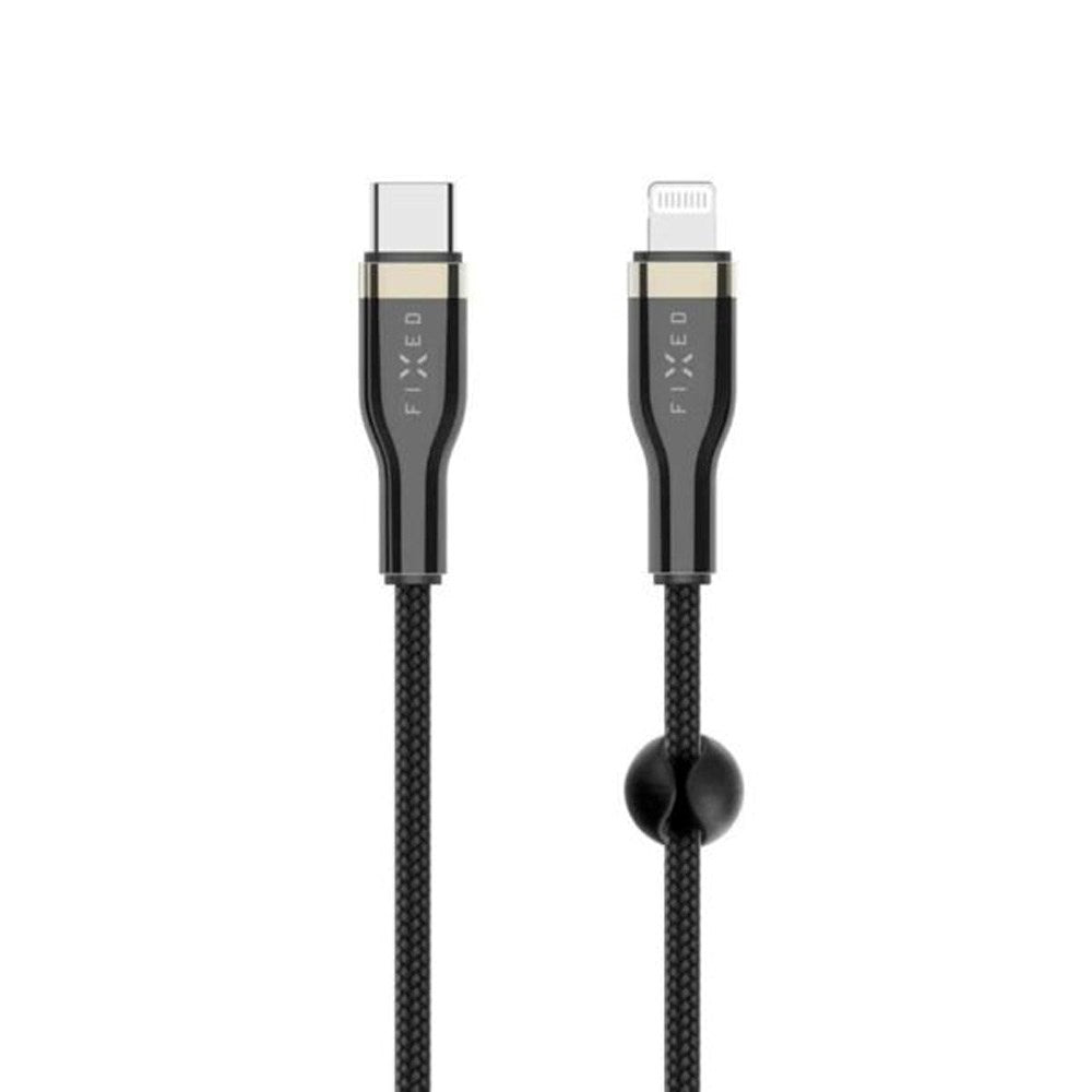 Fixed Metal USB-C till Lightning MFi PD Kabel 60W - 50cm - Svart