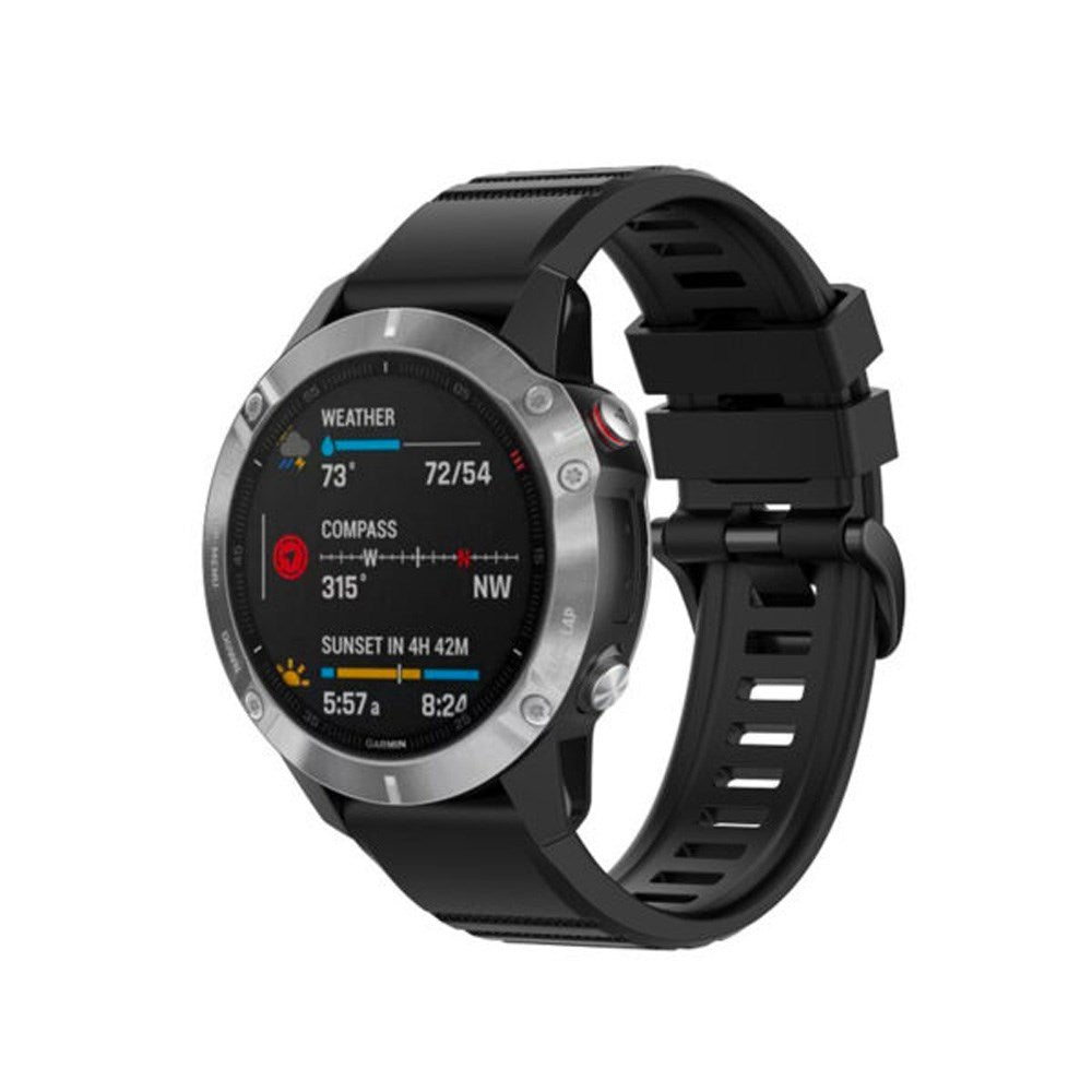 Fixed Universal Garmin 26mm Silikonrem m. QuickFit - Svart