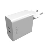 Fixed 65W PD 2x USB-C Snabbladdare för Vägg - Vit