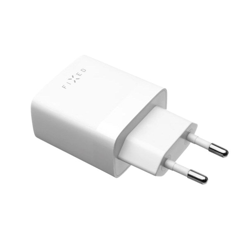 Fixed Väggladdare m. 2x USB-A / 1x Lightning Kabel 17W - 1m - Vit