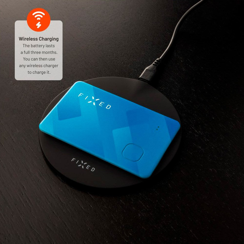 Fixed Tag Card - Bluetooth GPS Tracker - Apple Find My Compatible - Blå