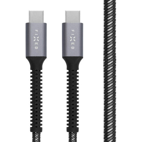 Fixed Armor USB-C till USB-C PD Kabel 240W med Förstärkta Ändar - 2m - Grå