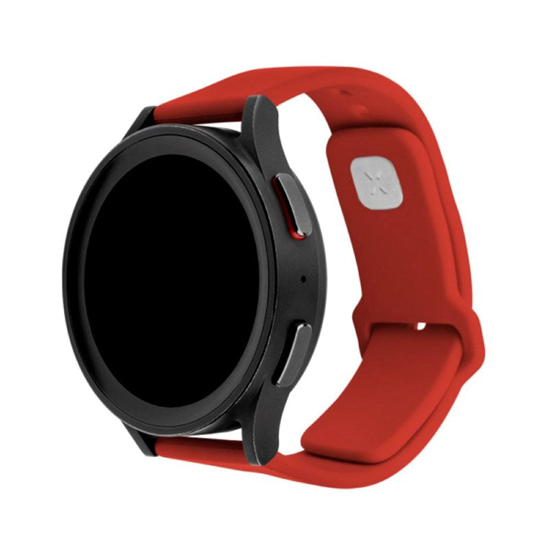 Fixed Universal Smartwatch Sporty Silikon Rem (22mm) - Röd