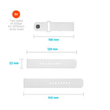 Fixed Universal Smartwatch Sporty Silikon Rem (22mm) - Vit