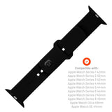 Fixed Apple Watch (42/44/SE/45/46/49mm) Sporty Silikonremset - Svart