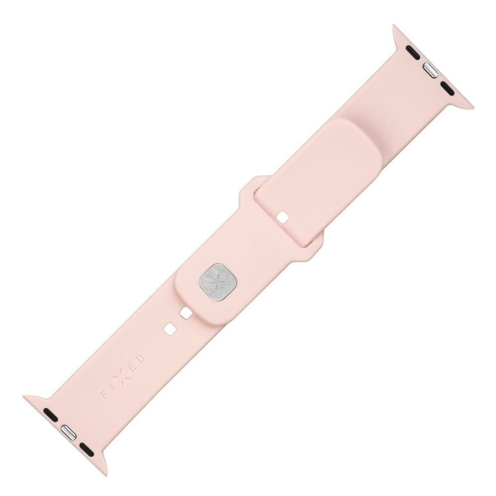 Fixed Apple Watch (42/44/SE/45/46/49mm) Sporty Silikonremset - Rosa