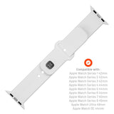 Fixed Apple Watch (42/44/SE/45/46/49mm) Sporty Silikonremset - Vit