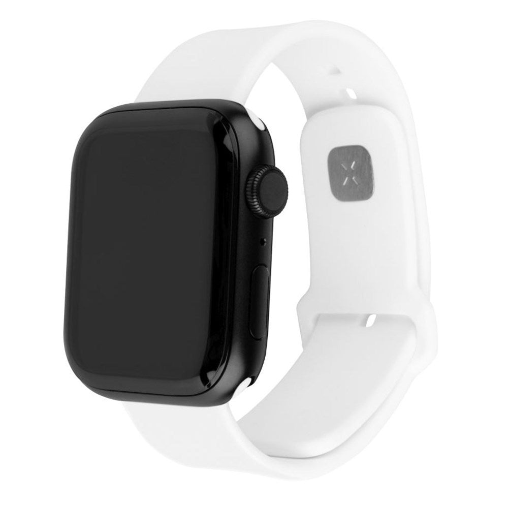 Fixed Apple Watch (38/40/SE/41/42mm) Sporty Silikonremset - Vit