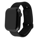 Fixed Apple Watch (42/44/SE/45/46/49mm) Sporty Wide  Silikonremset - Svart