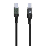 Fixed LED Display USB-C till USB-C PD-kabel 100W - 2m - Svart