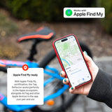 Fixed Tag Bike Tracker - Bluetooth GPS Tracker - Apple Find My Compatible - Svart / Röd