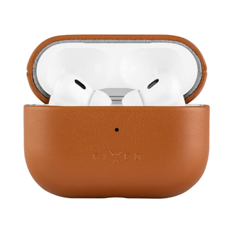 Fixed AirPods (3. gen.) Äkta Läderfodral - Brun