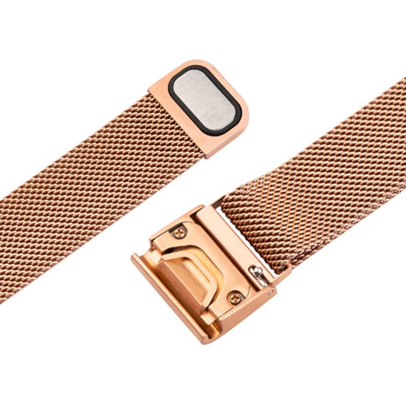 Fast Universal Garmin 20mm QuickFit Mesh Metallrem - Rose Gold