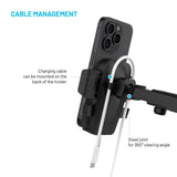 Fixed Iconiq XXL (Max Mobilbredd: 5,3 - 8,3 cm) Hållare för Instrumentbräda/ Vindruta – Svart