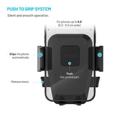 Fixed Iconiq Flex XL (Max Mobilbredd: 5,3 - 8,3 cm) Hållare för Instrumentbräda/ Vindruta – Svart