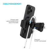 Fixed Iconiq Lock Mobilhållare för Bil - Ventilationsfäste - Max Mobilstorlek: 53 - 83 mm - Svart